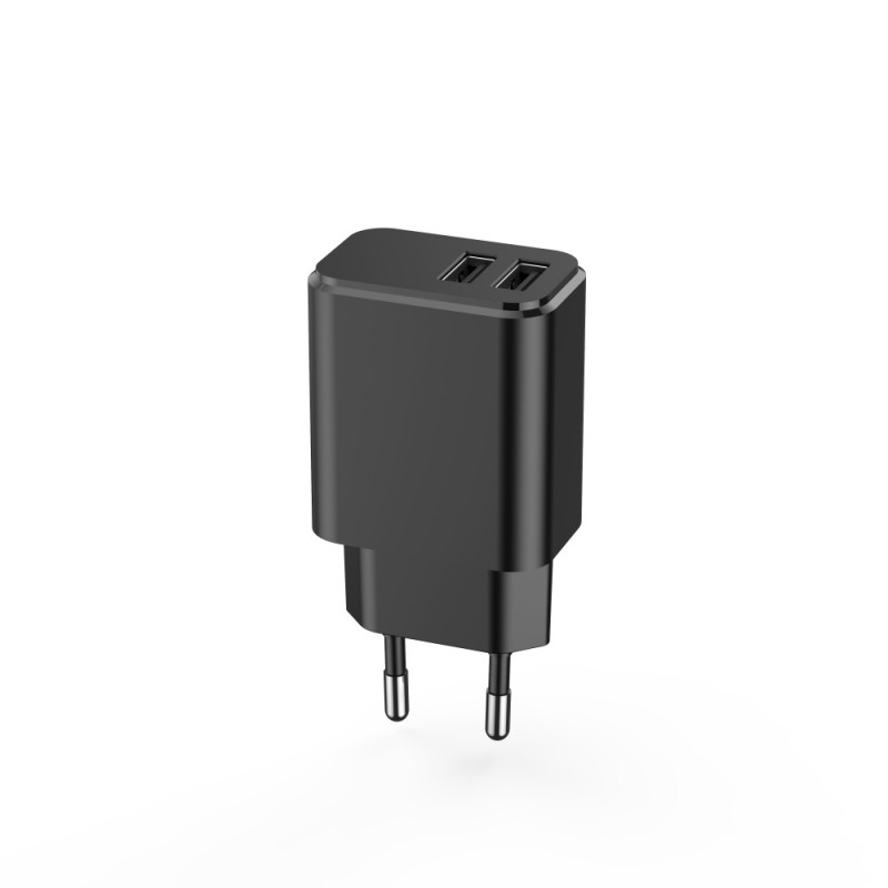 Стенно зарядно Setty 2x USB 3A черно