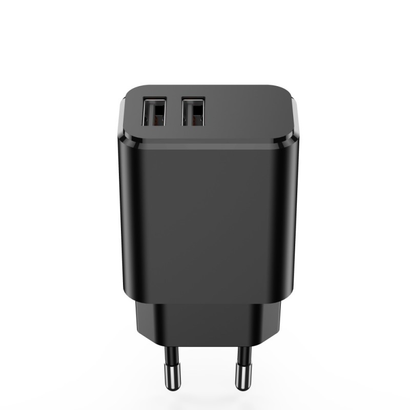 Стенно зарядно Setty 2x USB 3A черно