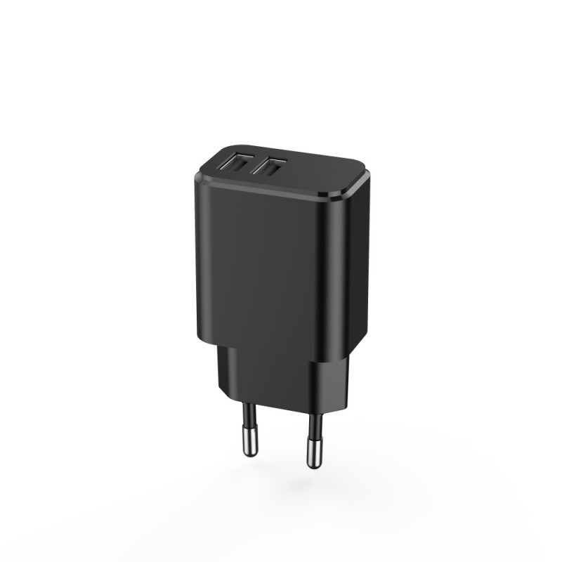 Стенно зарядно Setty 2x USB 3A черно