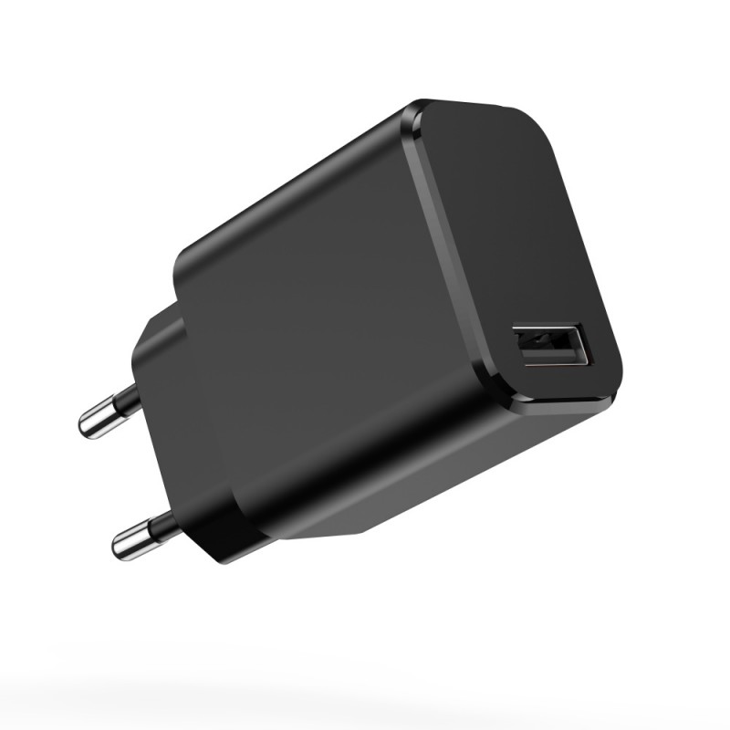 Стенно зарядно Setty 1x USB 3A черно + USB-C кабел 1,0 m