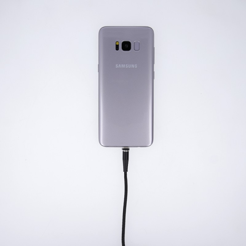 Maxlife магнитен кабел MXUC-03 USB - Lightning + USB-C + microUSB 1.0 m 3A черен найлон