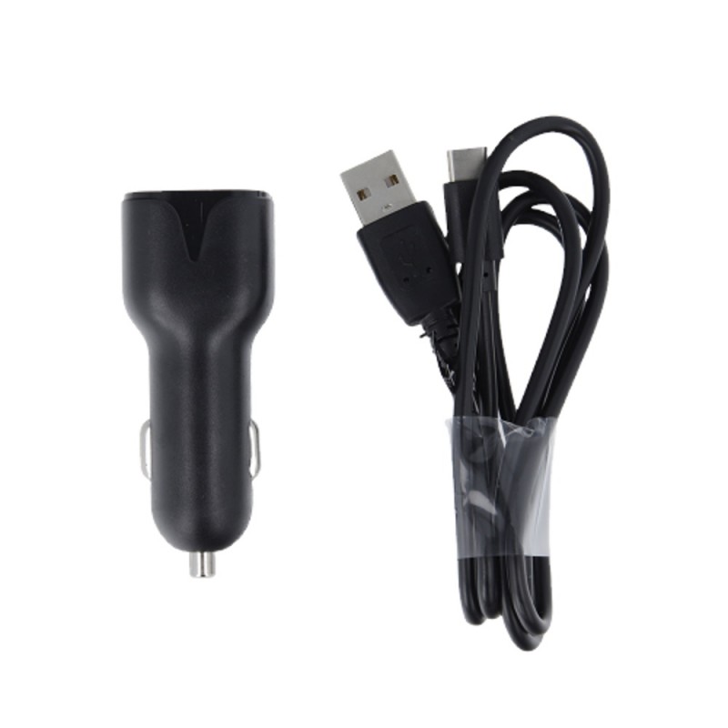 Maxlife зарядно за кола MXCC-01 2x USB 2.4A черно + USB-C кабел