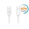 Forever USB-C - USB-C кабел 1.0 m 60W бял