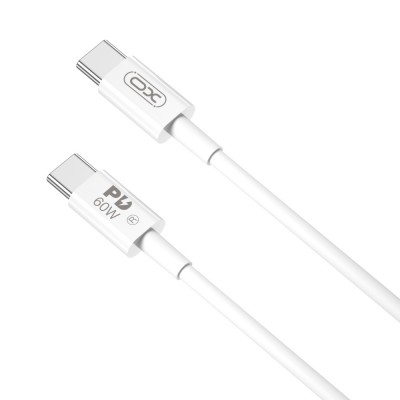 XO кабел NB-Q190A PD USB-C - USB-C 1,0m 60W бял