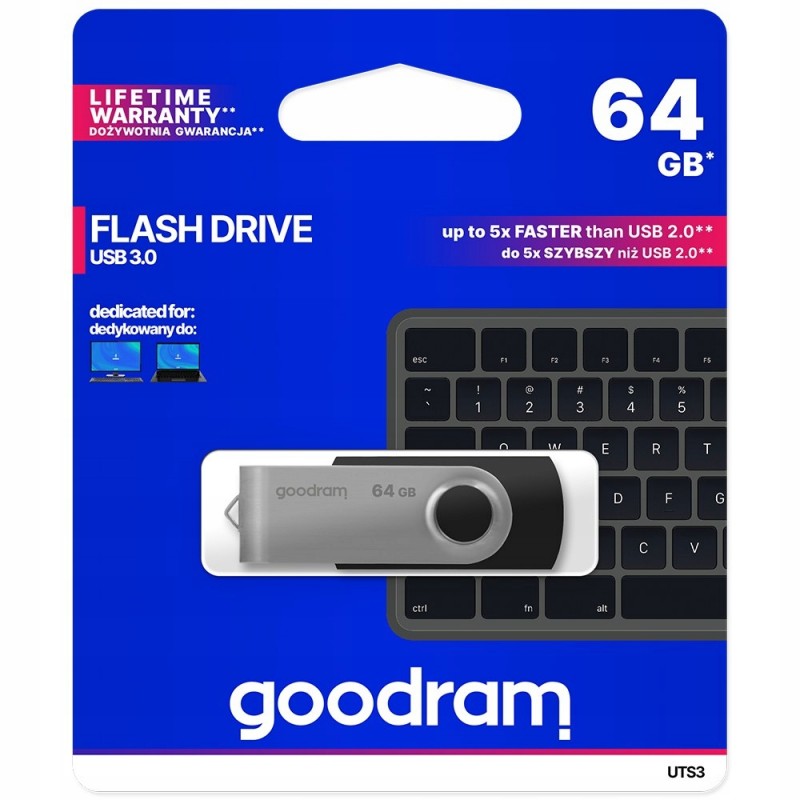 Goodram флаш памет 64GB USB 3.0 Twister черна