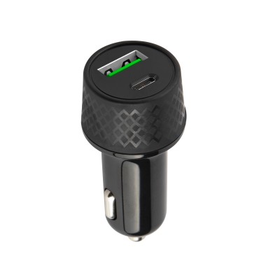 Зарядно за кола Forever 1xUSB 2.4A + 1xUSB-C PD 45W LA-04 черно