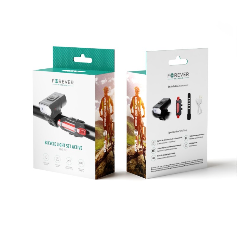 Комплект велосипедни светлини Active BLG-200 Forever Outdoor