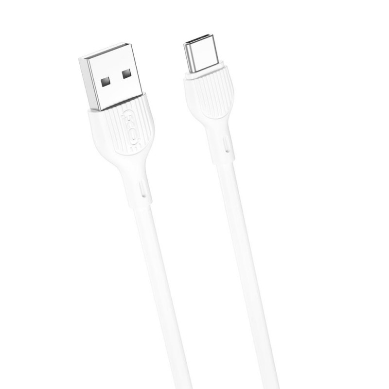 XO кабел NB200 USB - USB-C 1,0m 2.1A бял