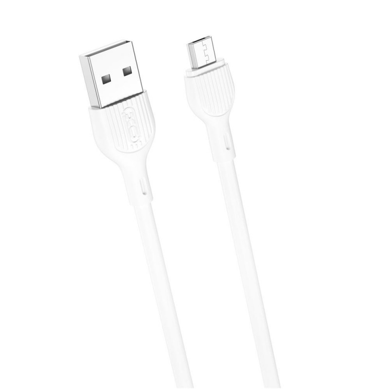 XO кабел NB200 USB - microUSB 1,0m 2.1A бял