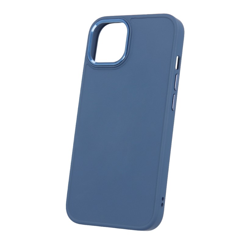 Сатенено покритие за iPhone 16e / 17e, тъмно синьо