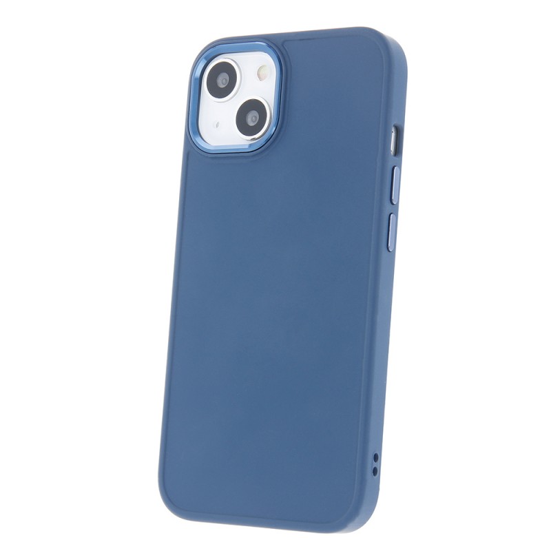 Сатенено покритие за iPhone 16e / 17e, тъмно синьо