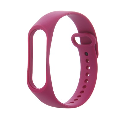 Силиконова каишка за Xiaomi Mi Band 3 / 4, малинова