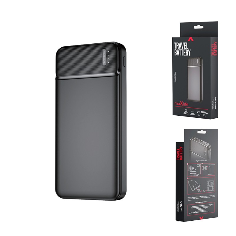 Maxlife power bank MXPB-01 10000 mAh черен