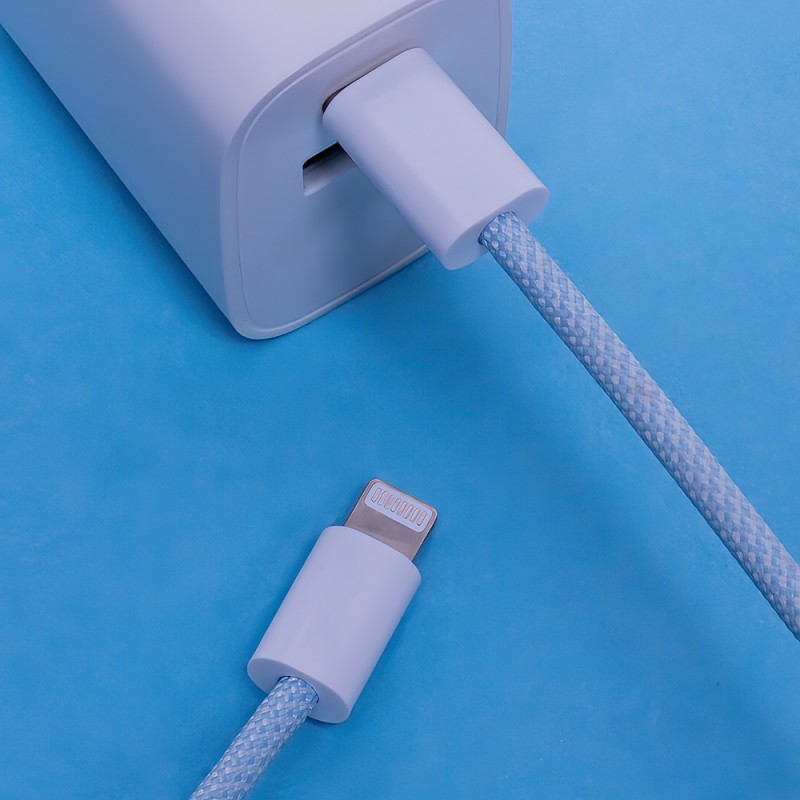 Maxlife MXUC-06 USB-C - Lightning кабел 1.0 m 20W син найлон