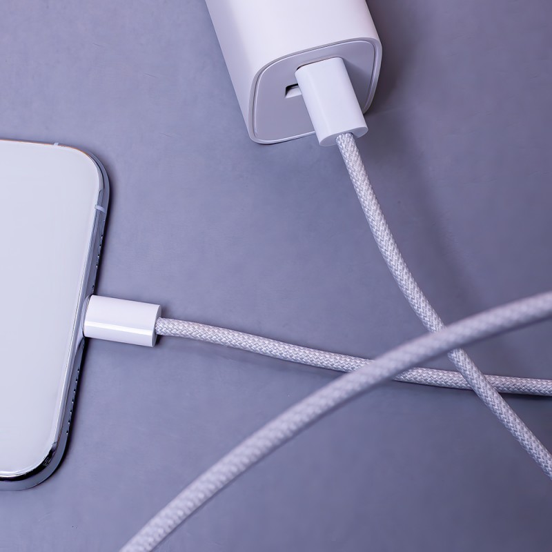 Maxlife MXUC-06 USB-C - USB-C кабел 1.0 m 20W сив найлон