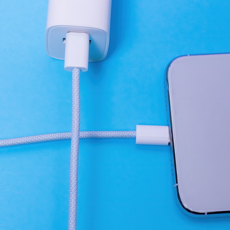 Maxlife кабел MXUC-06 USB-C - USB-C 1,0 m 20W син найлонов