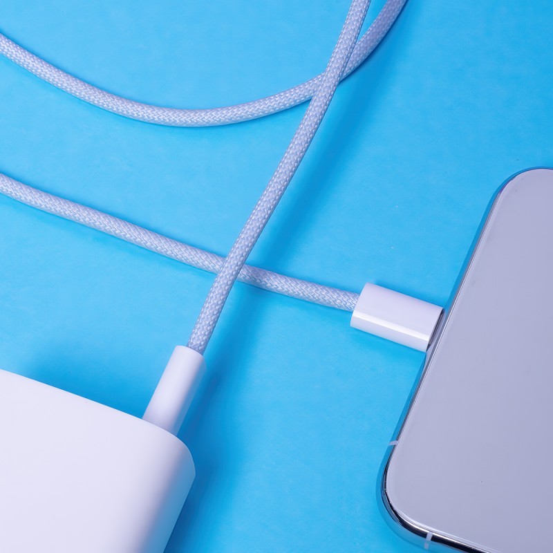 Maxlife кабел MXUC-06 USB-C - USB-C 1,0 m 20W син найлонов