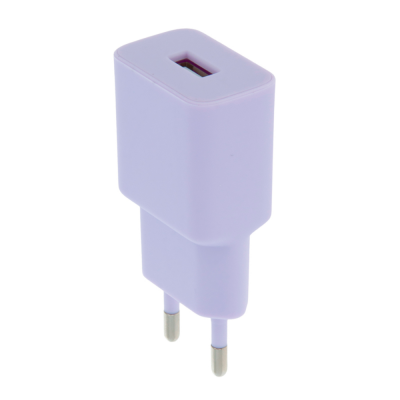 Стенно зарядно Setty 1x USB 2.4A LSIM-A-129 лилаво