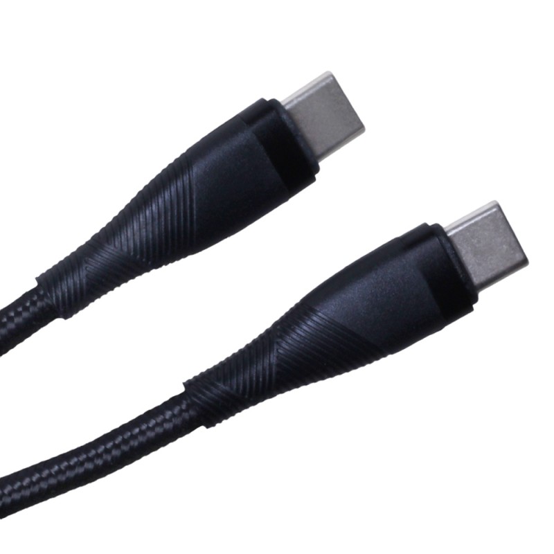 Maxlife кабел MXUC-08 USB-C - USB-C 1,0 m 100W черен найлонов