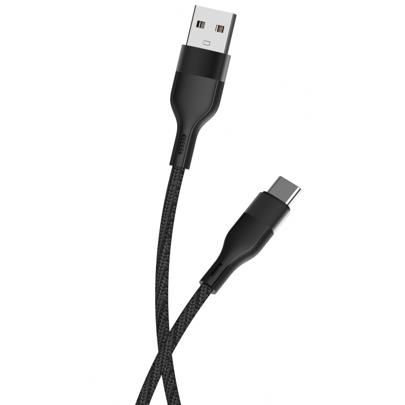 Maxlife MXUC-07 USB - USB-C кабел 1.0 m 3A черен найлон
