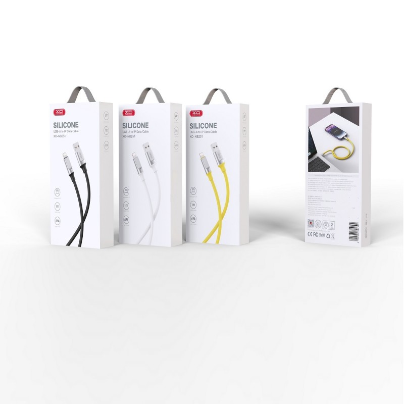 XO кабел NB251 USB - Lightning 1,0 m 6A черен