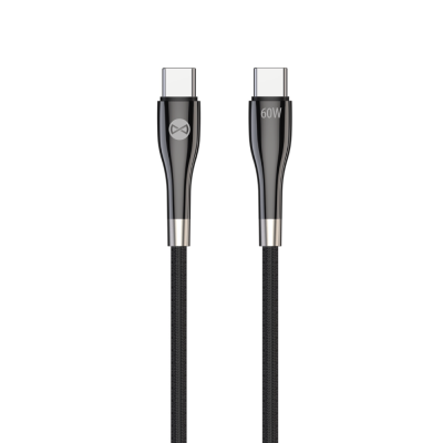 Forever Sleek USB-C - USB-C кабел 1.0 m 60W черен