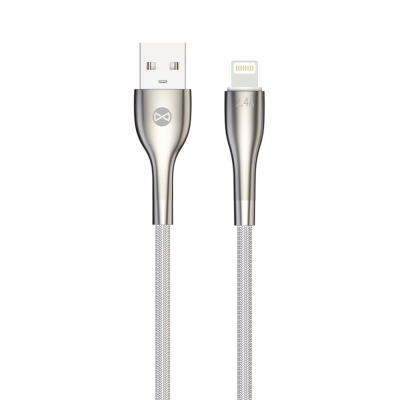 Forever Sleek USB - Lightning кабел 1.0 m 2.4A бял