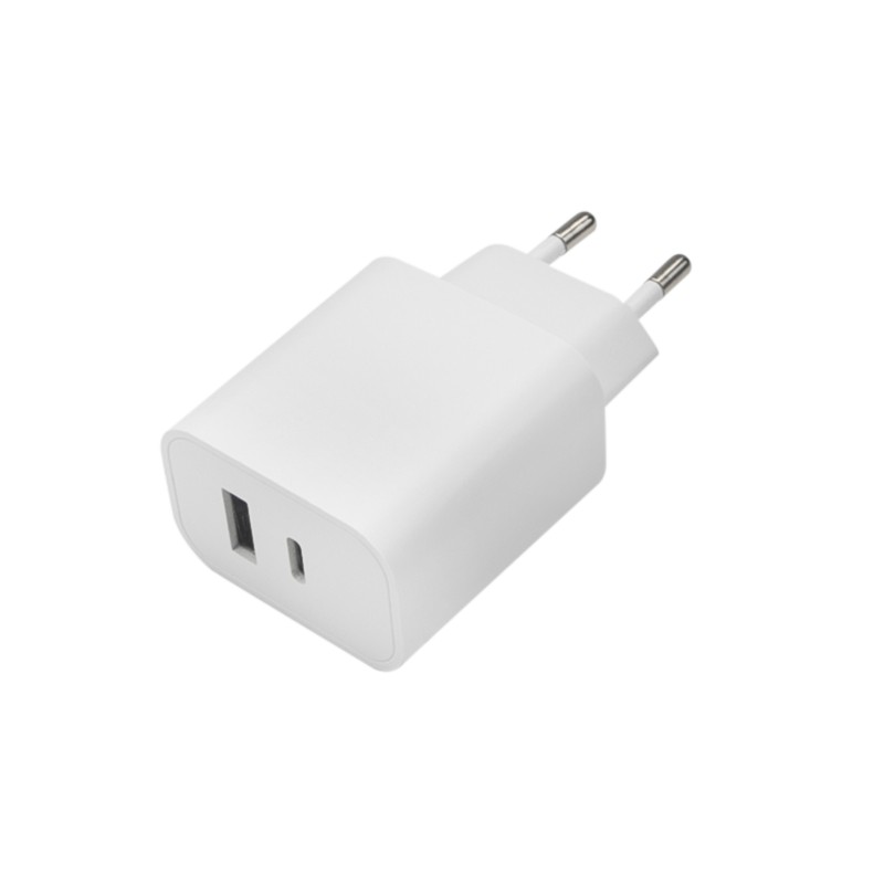 Maxlife PD QC MXTC-06 мрежово зарядно устройство 1x USB-C 1x USB 30W бяло