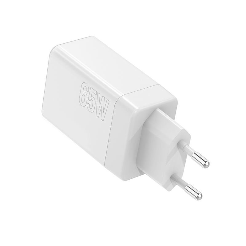 Maxlife PD QC MXTC-08-65ACC мрежово зарядно 2x USB-C 1x USB 65W бяло