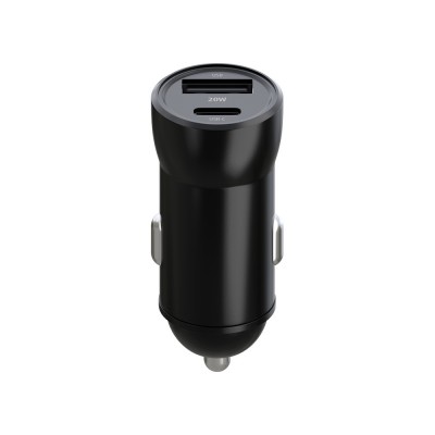 Maxlife зарядно за кола PD QC MXCC-04 1x USB-C 1x USB 20W черно