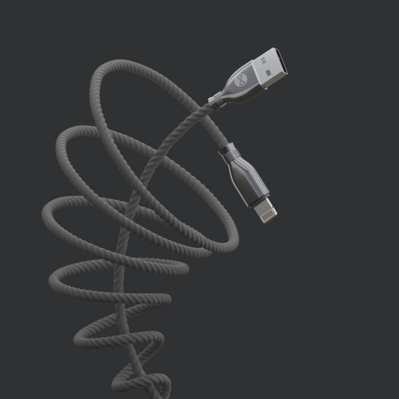 Forever kabel Tornado USB - Lightning 1,0 m 3A czarny