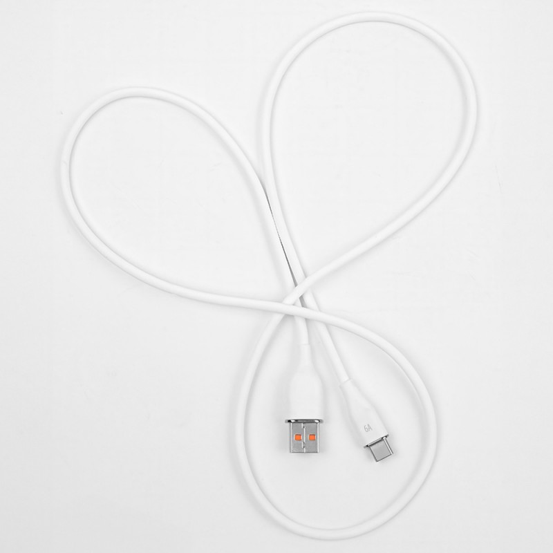 Forever kabel USB - USB-C 1,0 m 6A biały