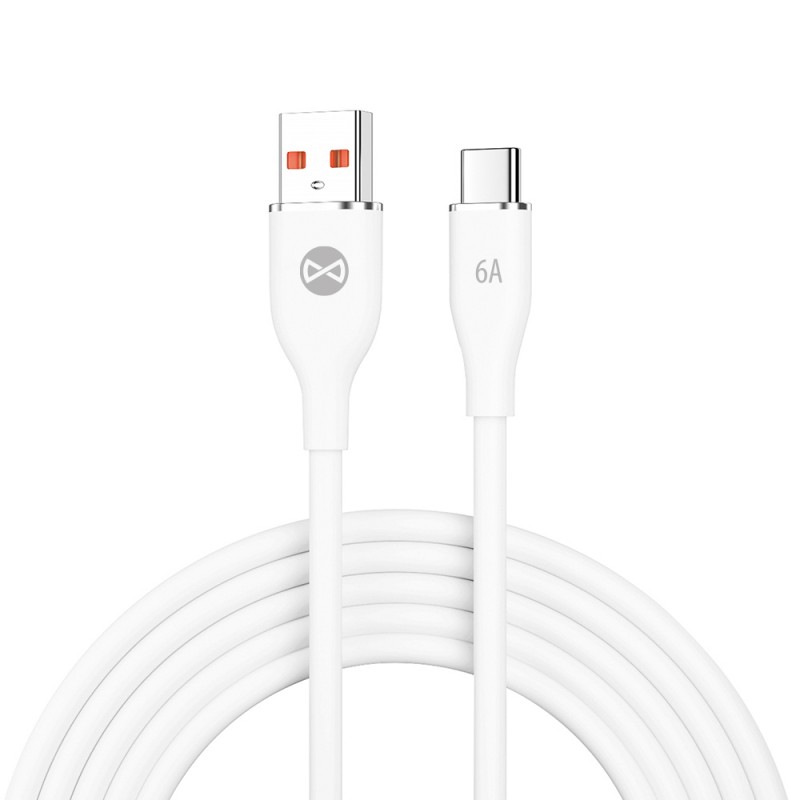 Forever kabel USB - USB-C 1,0 m 6A biały