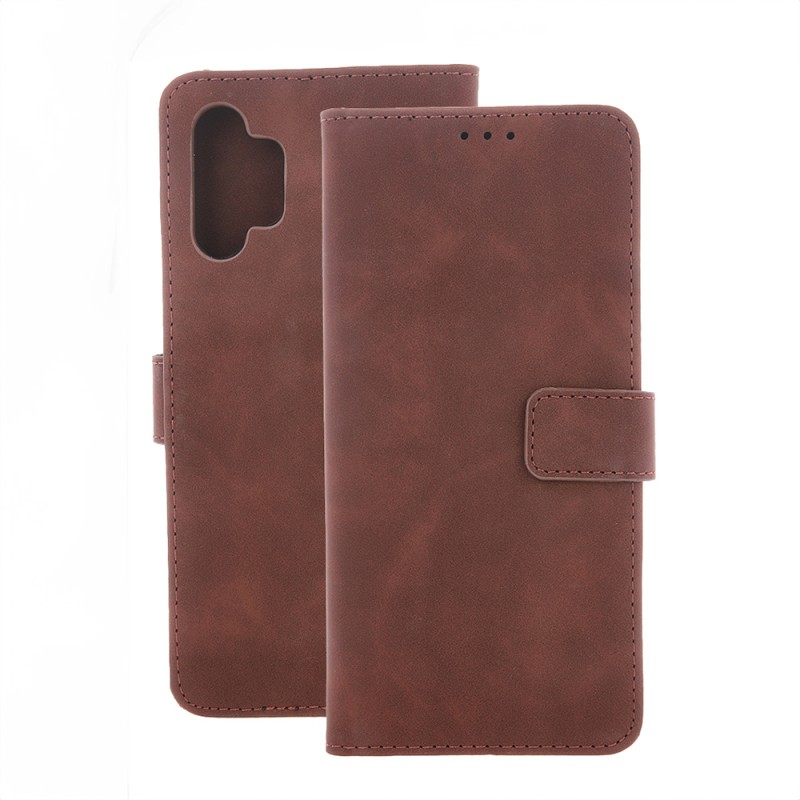 Калъф Smart Velvet за Xiaomi Redmi Note 14 4G (Global) кафяв (164.84 x 78.15 x 8.16 mm)