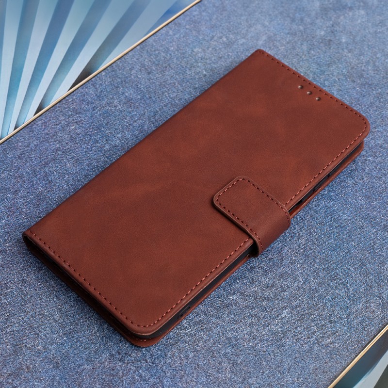 Калъф Smart Velvet за Xiaomi Redmi Note 14 4G (Global) кафяв (164.84 x 78.15 x 8.16 mm)
