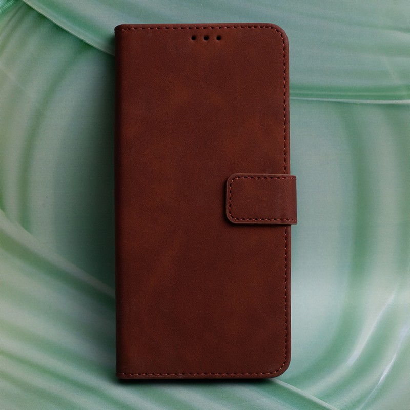 Калъф Smart Velvet за Xiaomi Redmi Note 14 4G (Global) кафяв (164.84 x 78.15 x 8.16 mm)