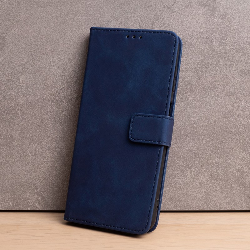 Кадифе Smart Velvet за Xiaomi Redmi Note 14 4G (Global) тъмносин (164.84 x 78.15 x 8.16 mm)