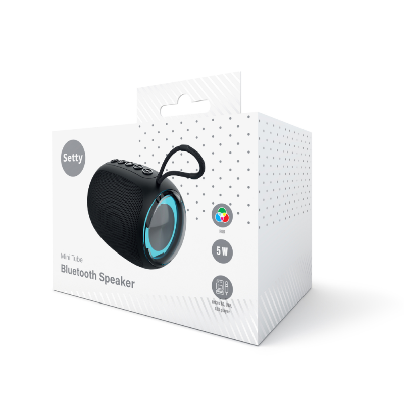 Setty мини тръбен високоговорител RGB GB-800 черен