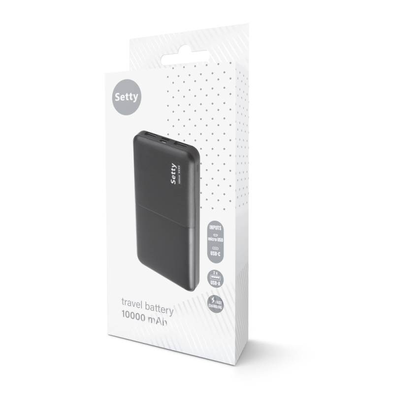 Setty power bank 10000 mAh SPB-10 черен