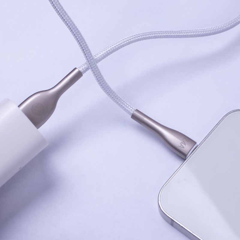 Forever kabel Sleek USB - Lightning 1,0 m 2,4A biały