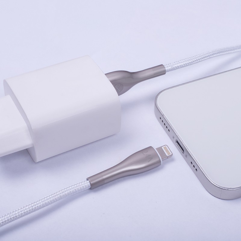 Forever kabel Sleek USB - Lightning 1,0 m 2,4A biały