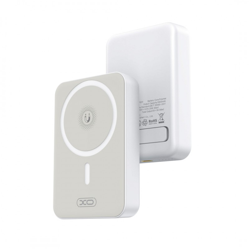 XO магнитен power bank PR231 20W 10000mAh черен за MagSafe