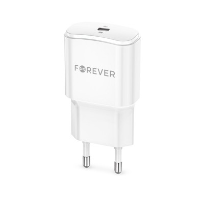 Зарядно устройство Forever PD QC TC-01-20C 1x USB-C 20W бяло