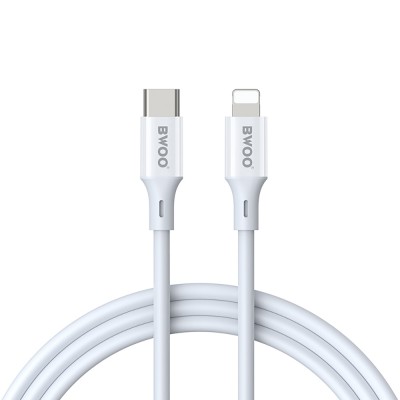 BWOO кабел USB-C - Lightning 1m 27W ABS + TPE X283 C-L бял