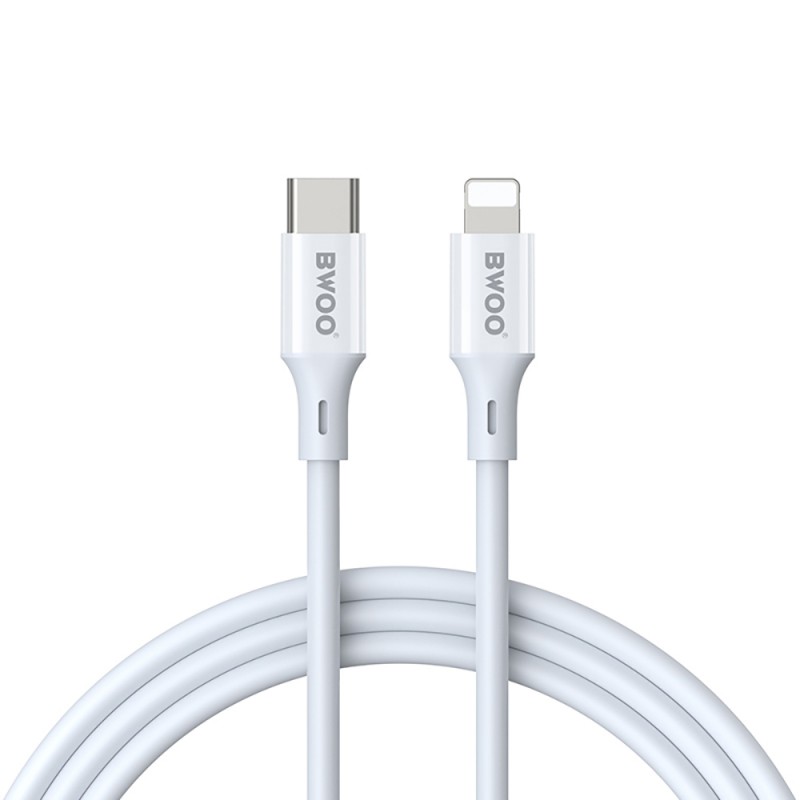 BWOO кабел USB-C - Lightning 1m 27W ABS + TPE X283 C-L бял