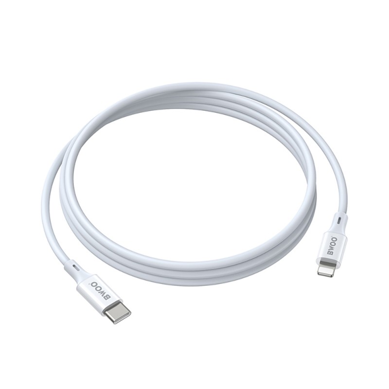 BWOO кабел USB-C - Lightning 1m 27W ABS + TPE X283 C-L бял