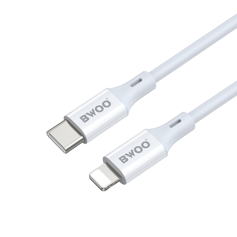 BWOO кабел USB-C - Lightning 1m 27W ABS + TPE X283 C-L бял
