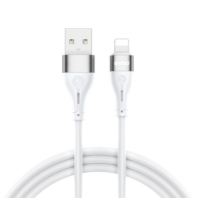 BWOO кабел USB - Lightning 1m 3A Minimalist Silicone бял X280L
