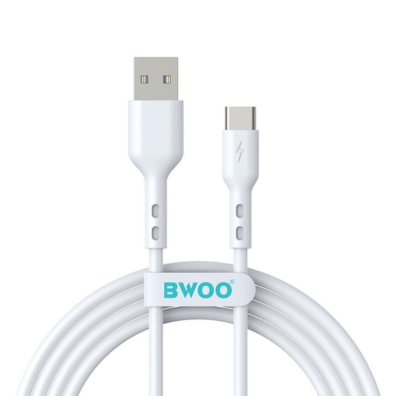 BWOO кабел USB - USB-C 1m 3A бял BO-X172C