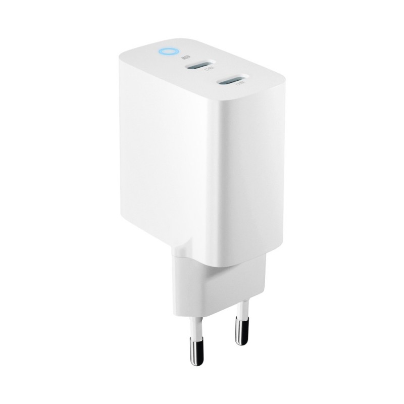 Forever ładowarka sieciowa GaN PD QC TC-06-65CC 2x USB-C 65W biała